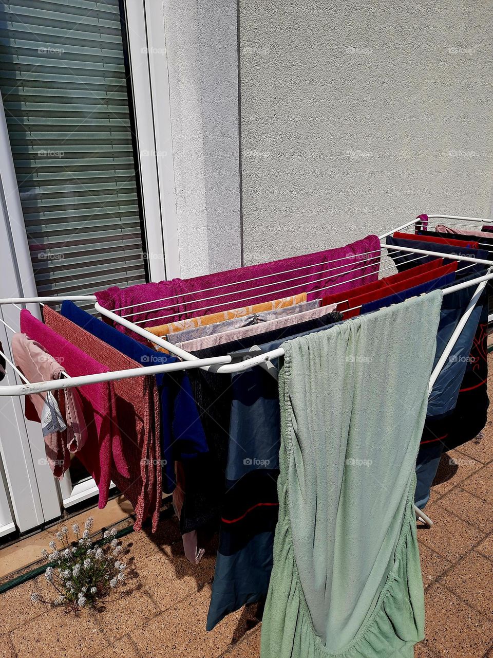 rainbow colored laundry