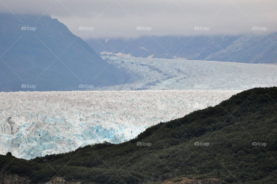 Morning fog at the glaciers