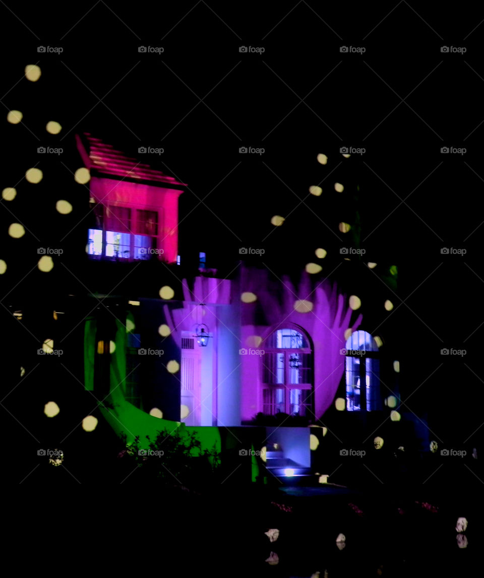 Playing with light! The lights were so bright that objects at the right height, in the right light,at the right time, make everything extraordinary!