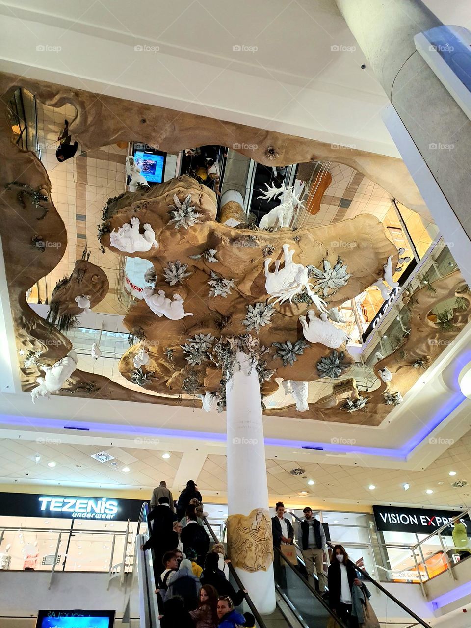 ceiling in the mall