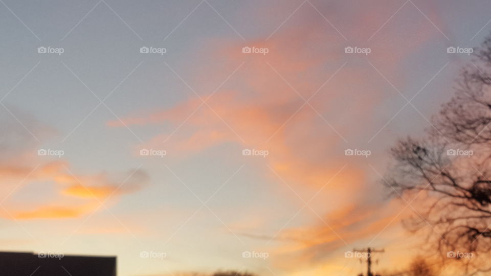 sunset view from office