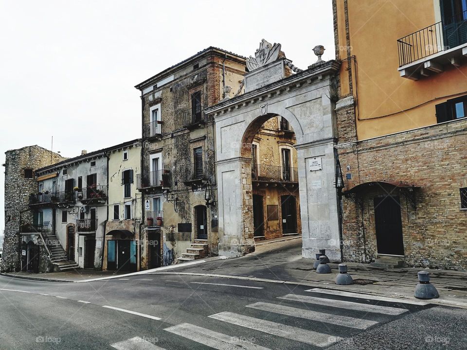 Ancient entrance gate to the town of Guardiagrele in Abruzzo