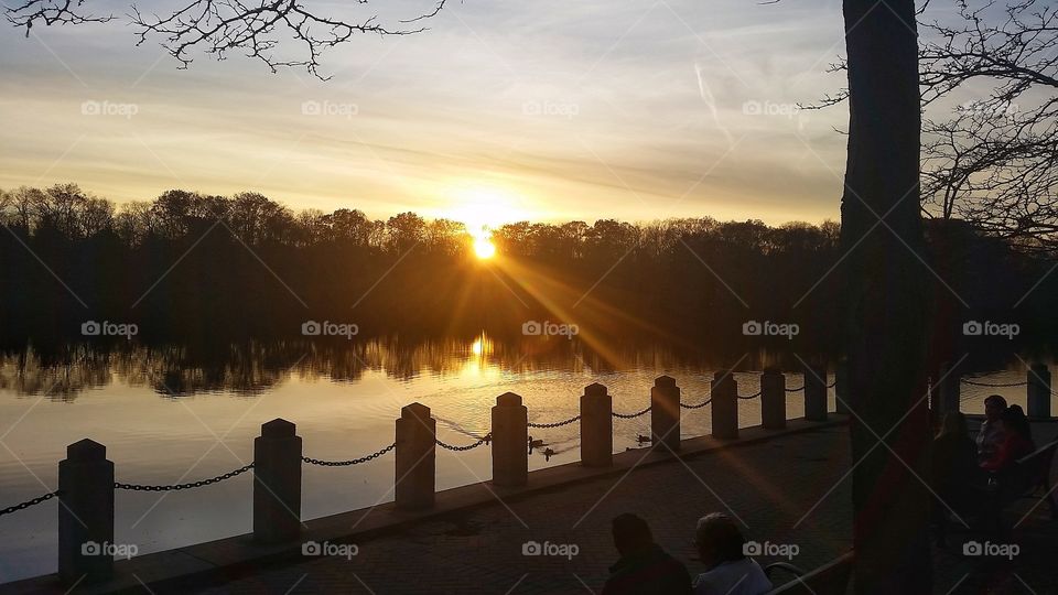 Early sunset in late fall