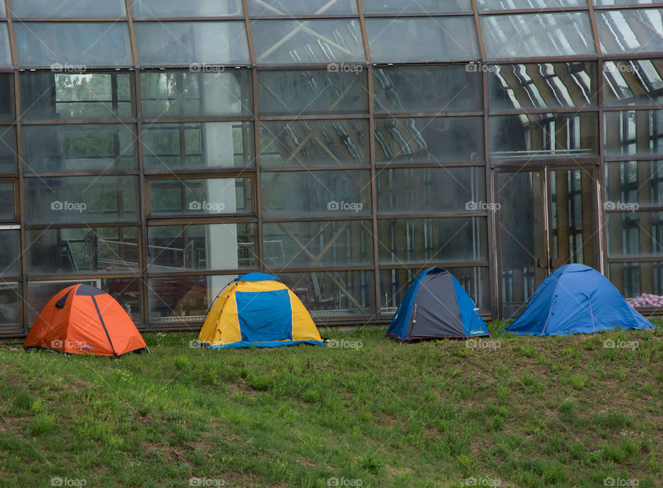 tents on the hill