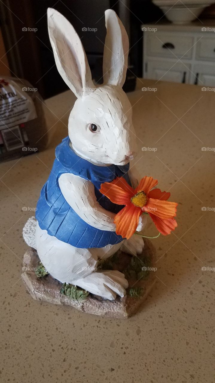 White bunny Easter decoration