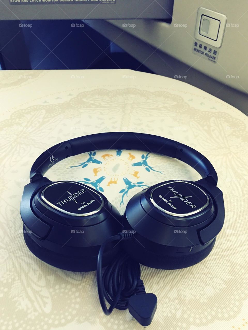 Traveling with headset on the flight