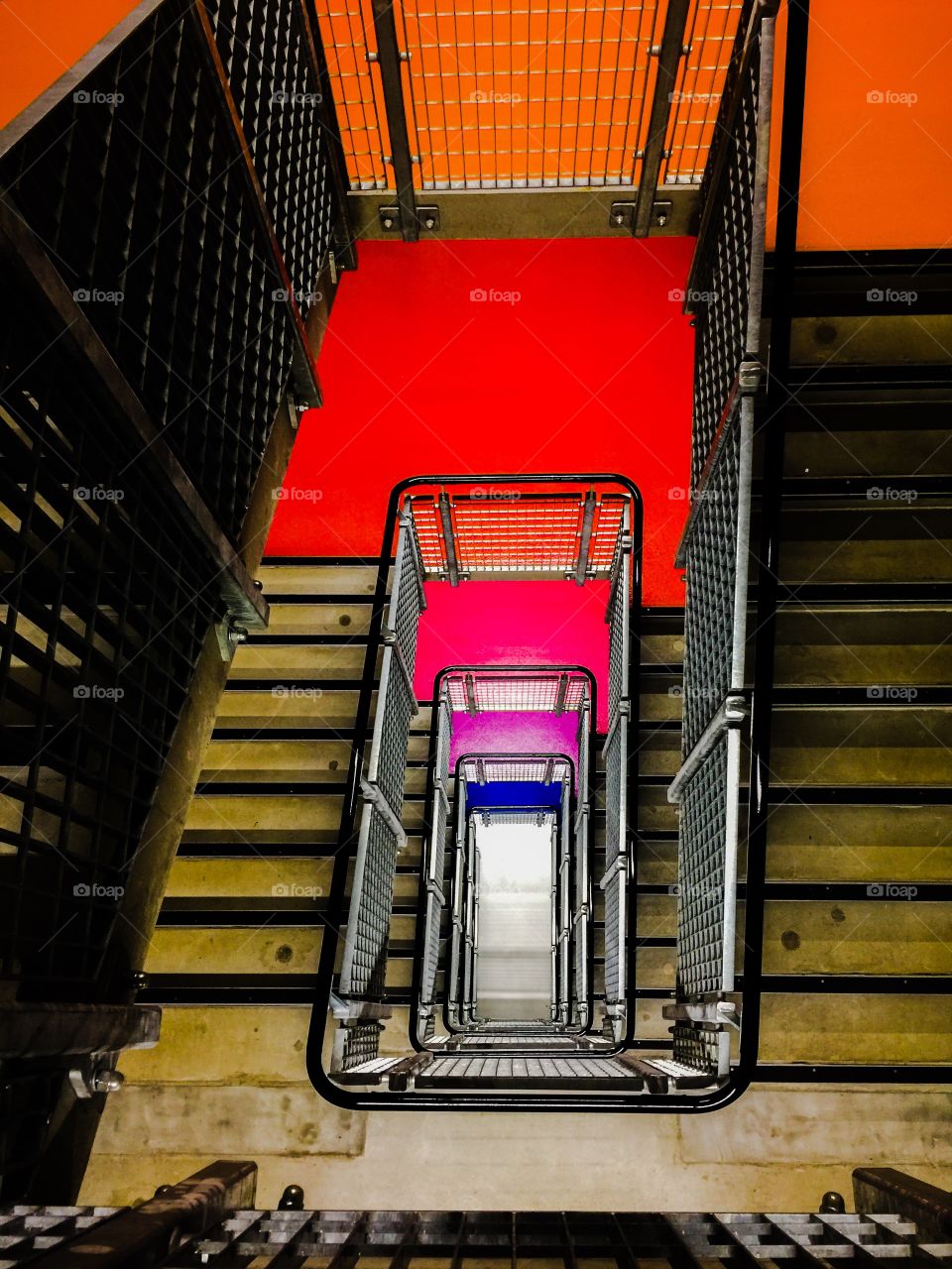 Colour coded stairwell 