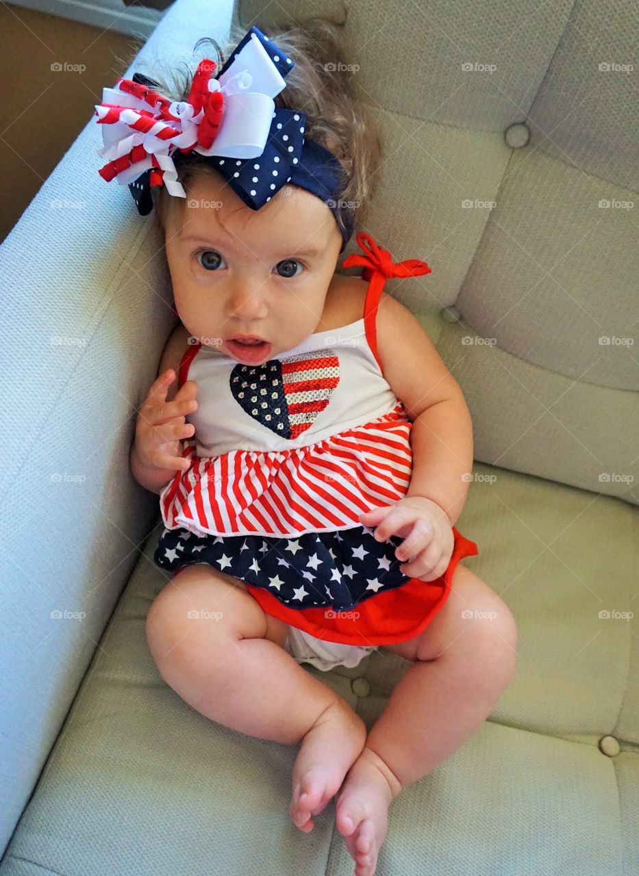 Patriotic Babe. My best friend got married on 4th of July this year, so I made sure the whole family was ready to celebrate!