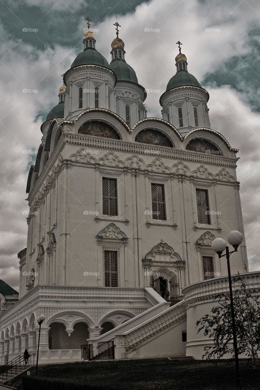 Temple against the sky