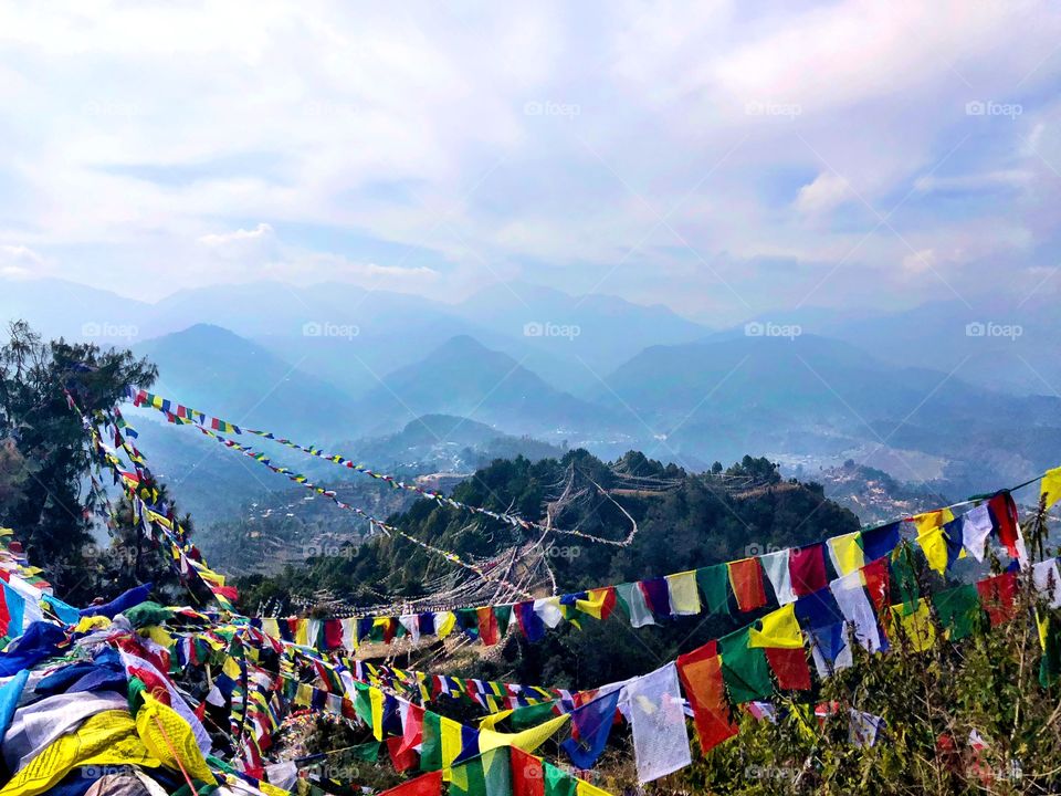 Prayer Flags Namobuddah Himalayas 