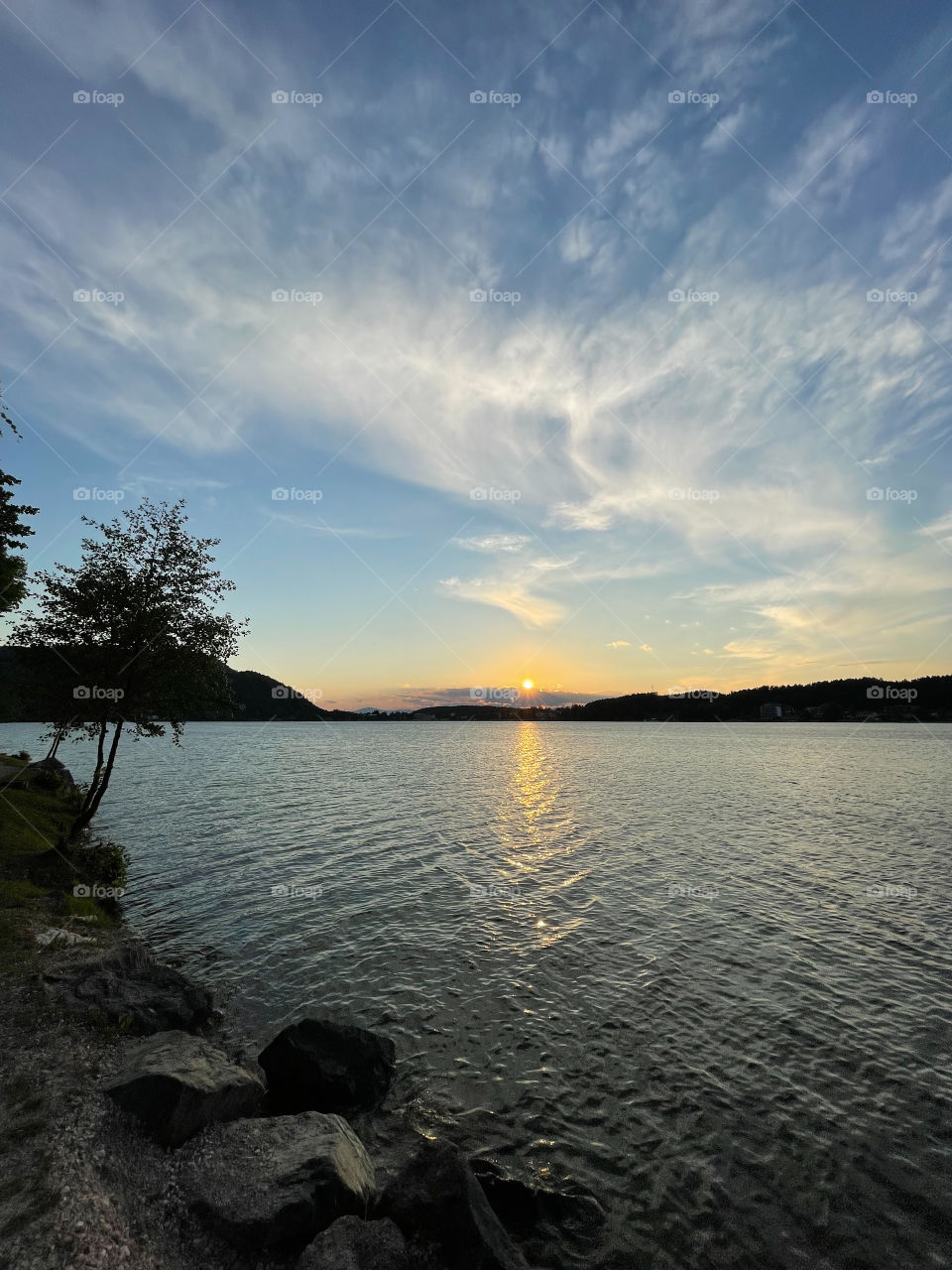 In the evening at the Lake