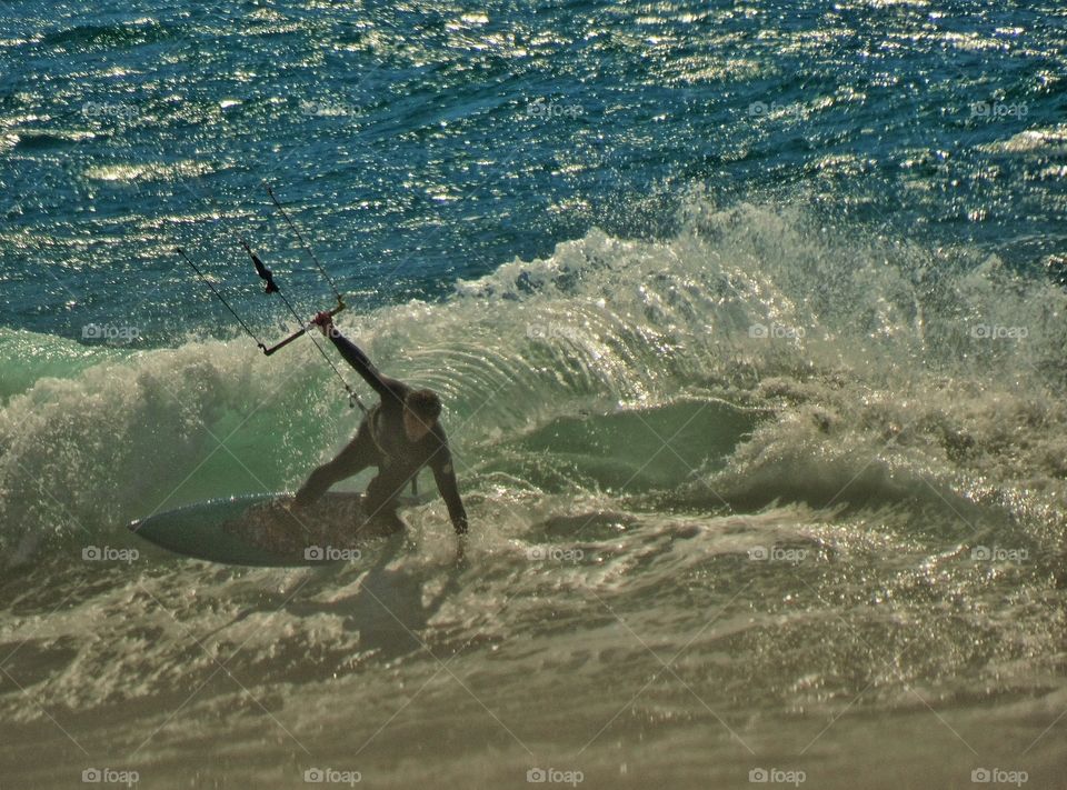 Epic Surfing. Catching A Wave In The Pacific Ocean
