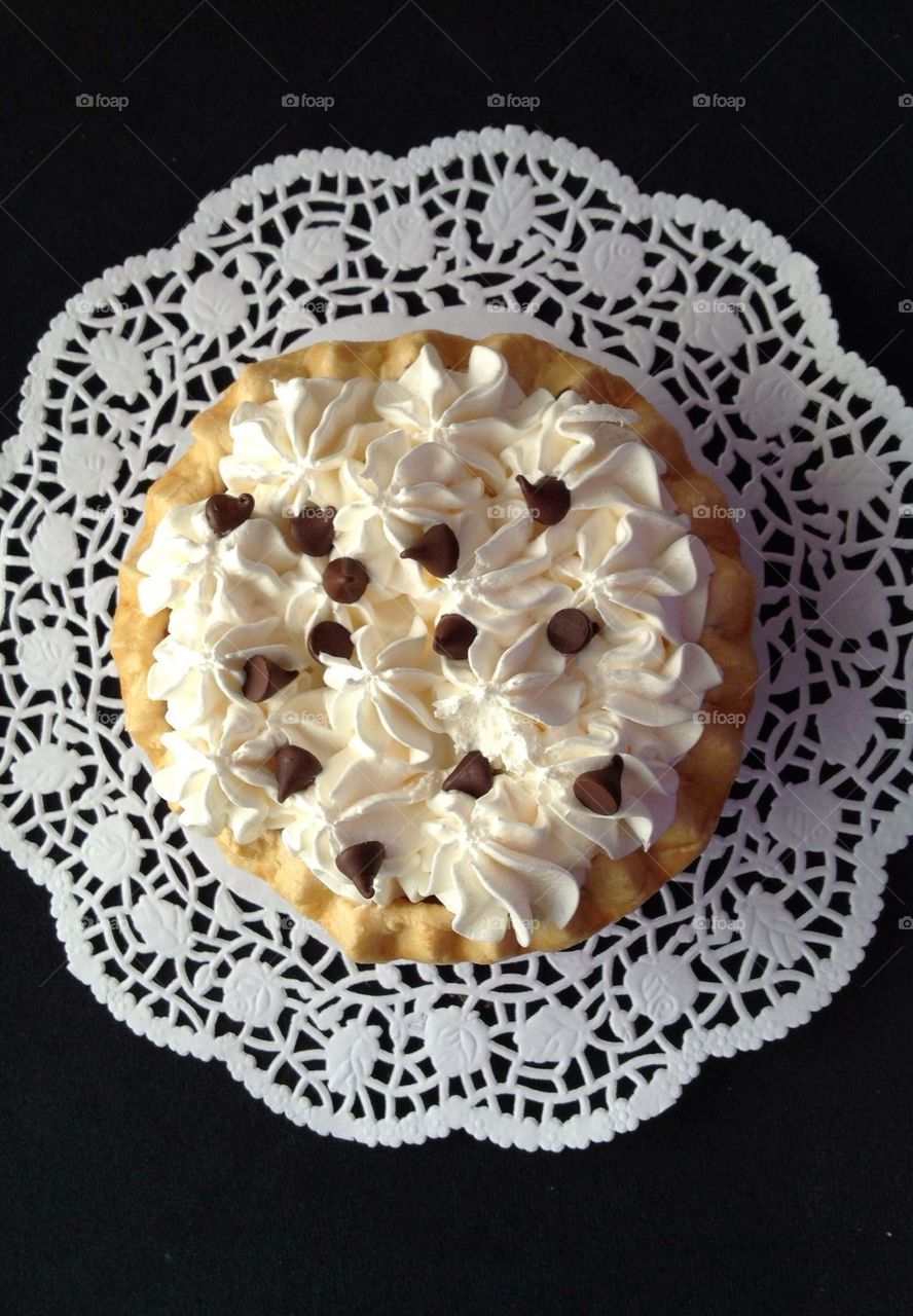Pie with whipped cream