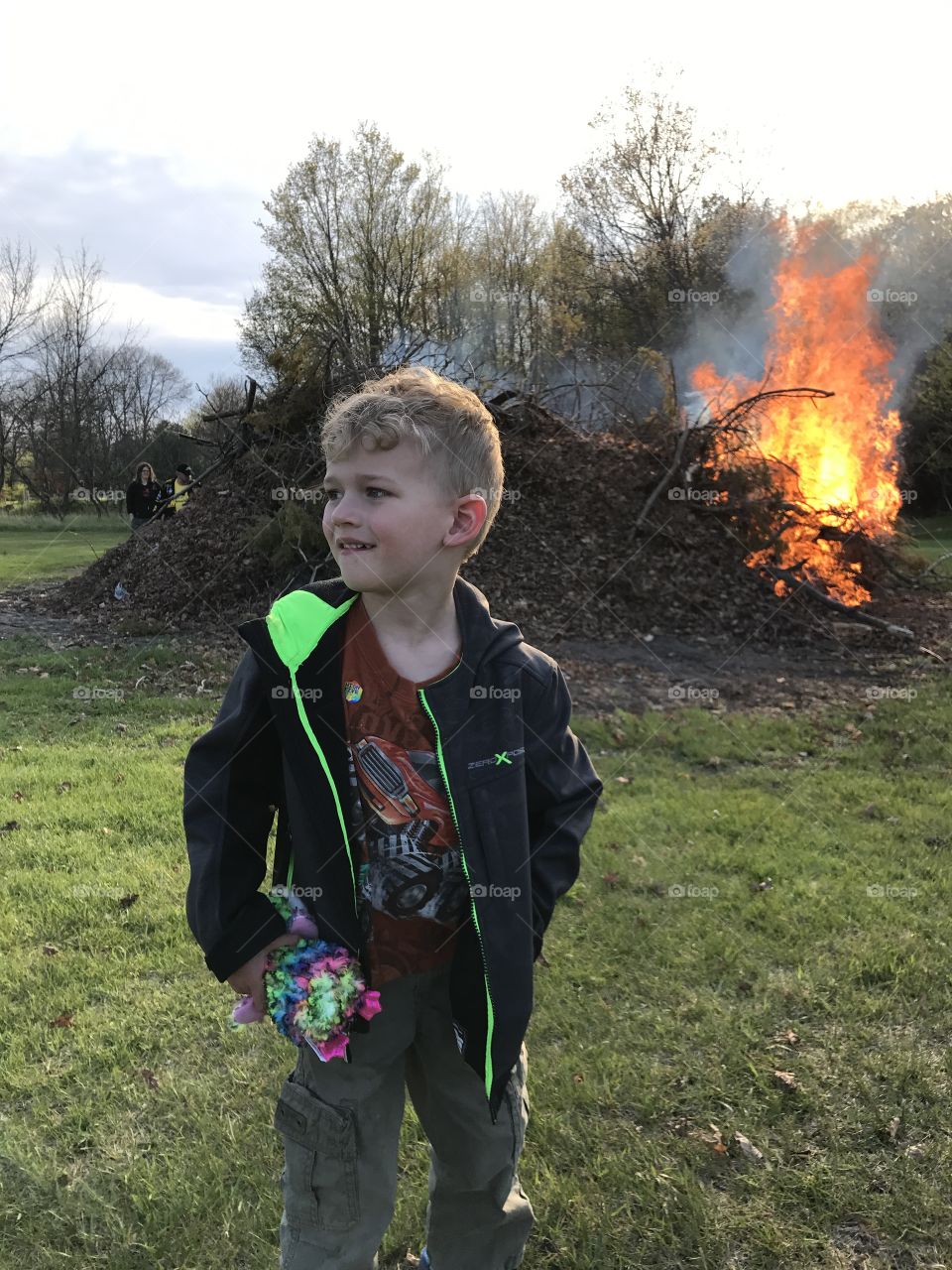 Owen at the bon fire 