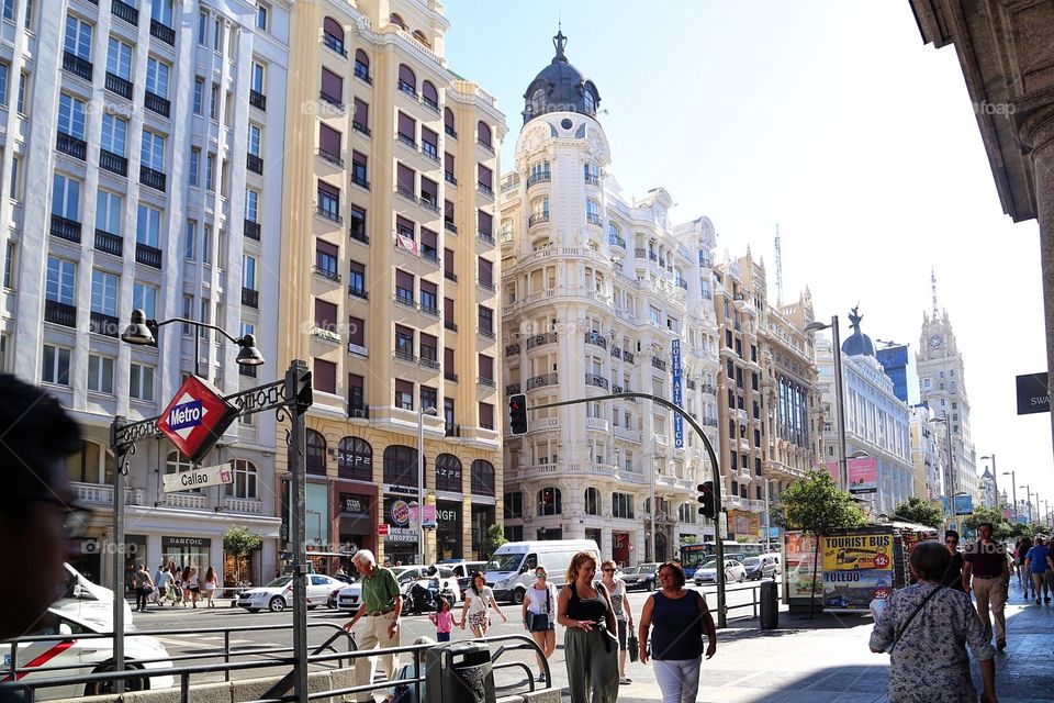 Street in Madrid center