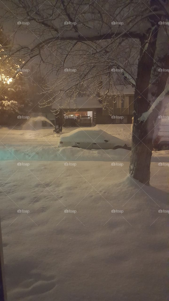 Snow on Sunday evening