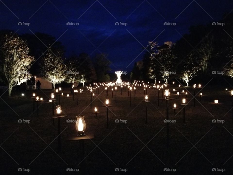 Brookgreen Gardens Night of 1000 Candles 
Field of candles