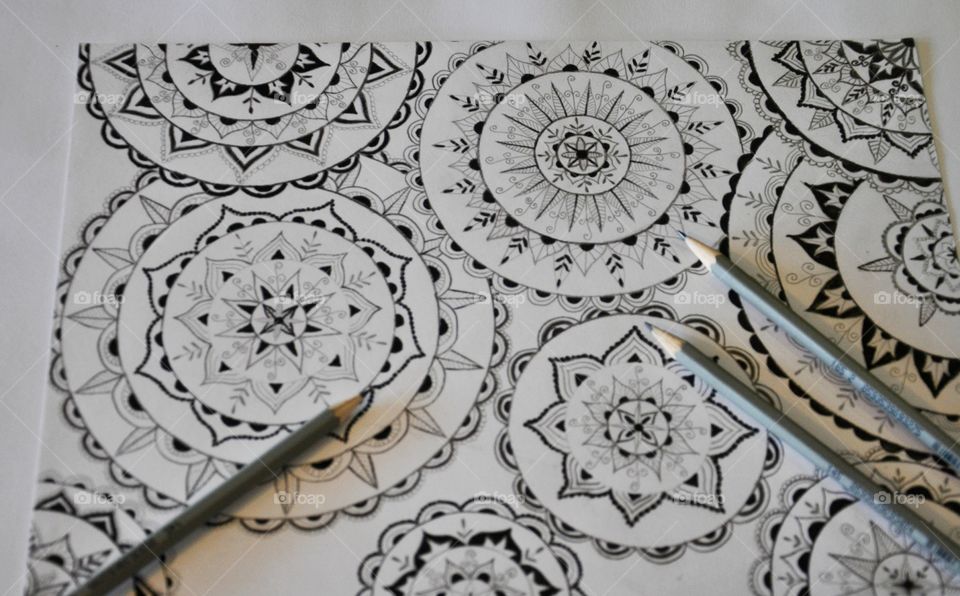 Drawing by me - mandalas 