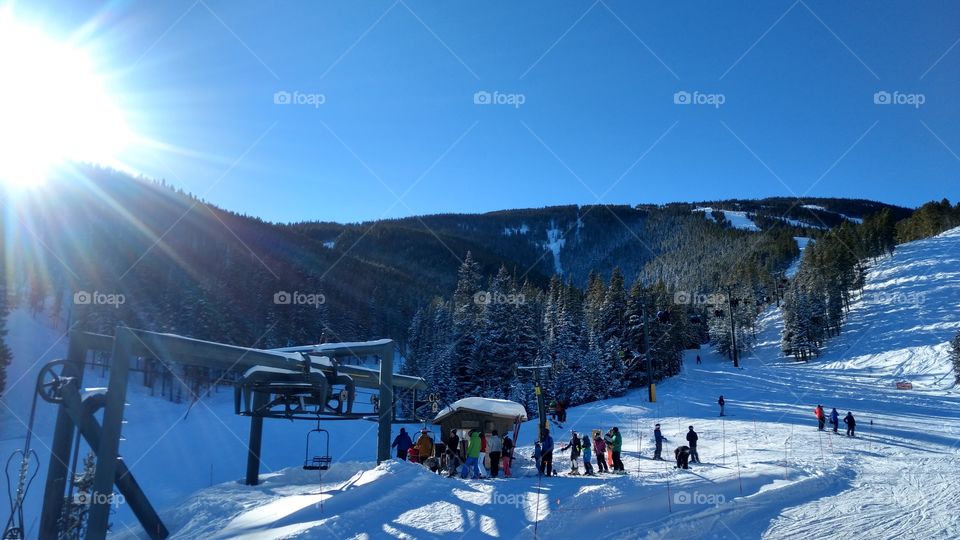 Sunny day on the slopes