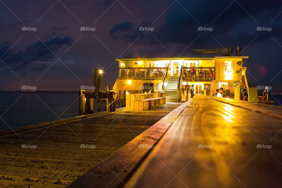 Pier at night