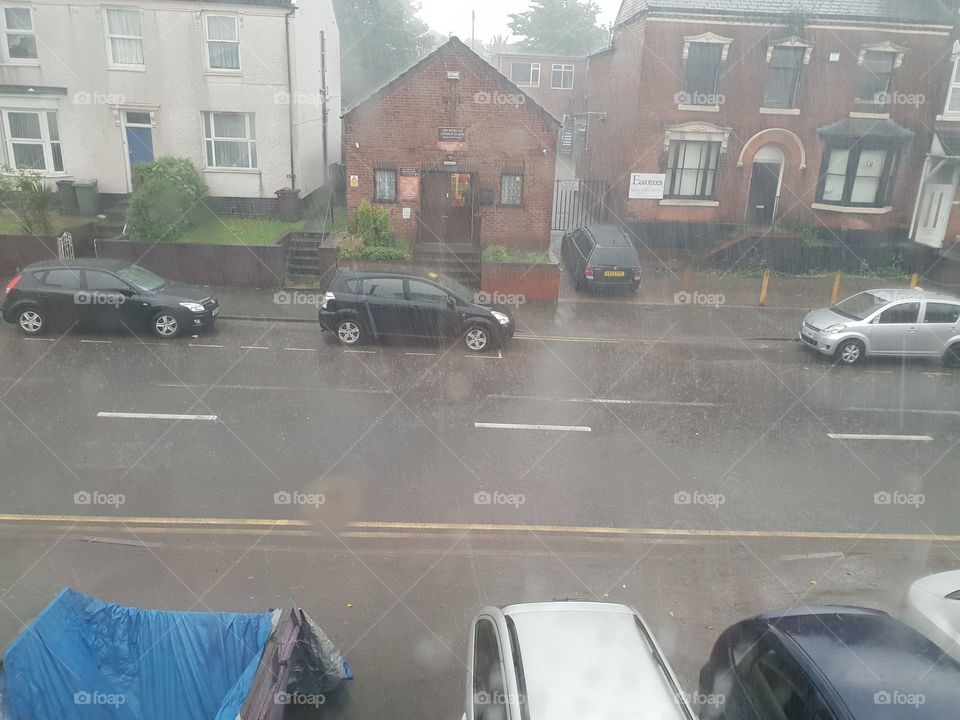 Huge rainstorm over uk city