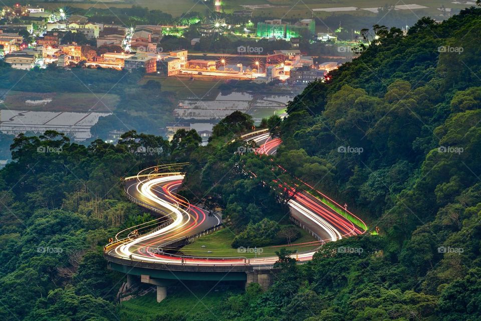 Beautiful mountain night view scenery