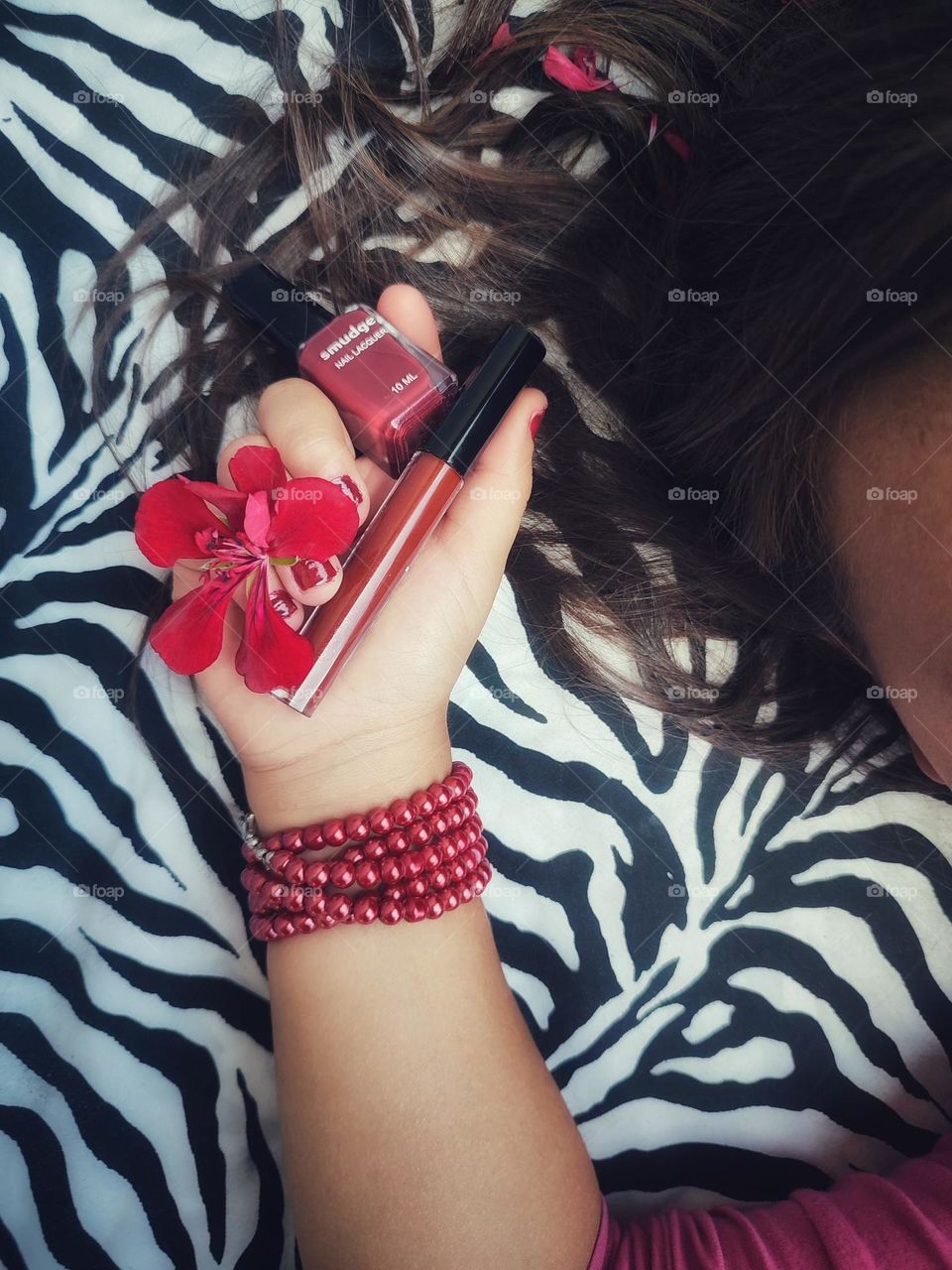Red nail polish