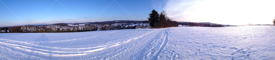 snow winter landscape panorama by leplashque