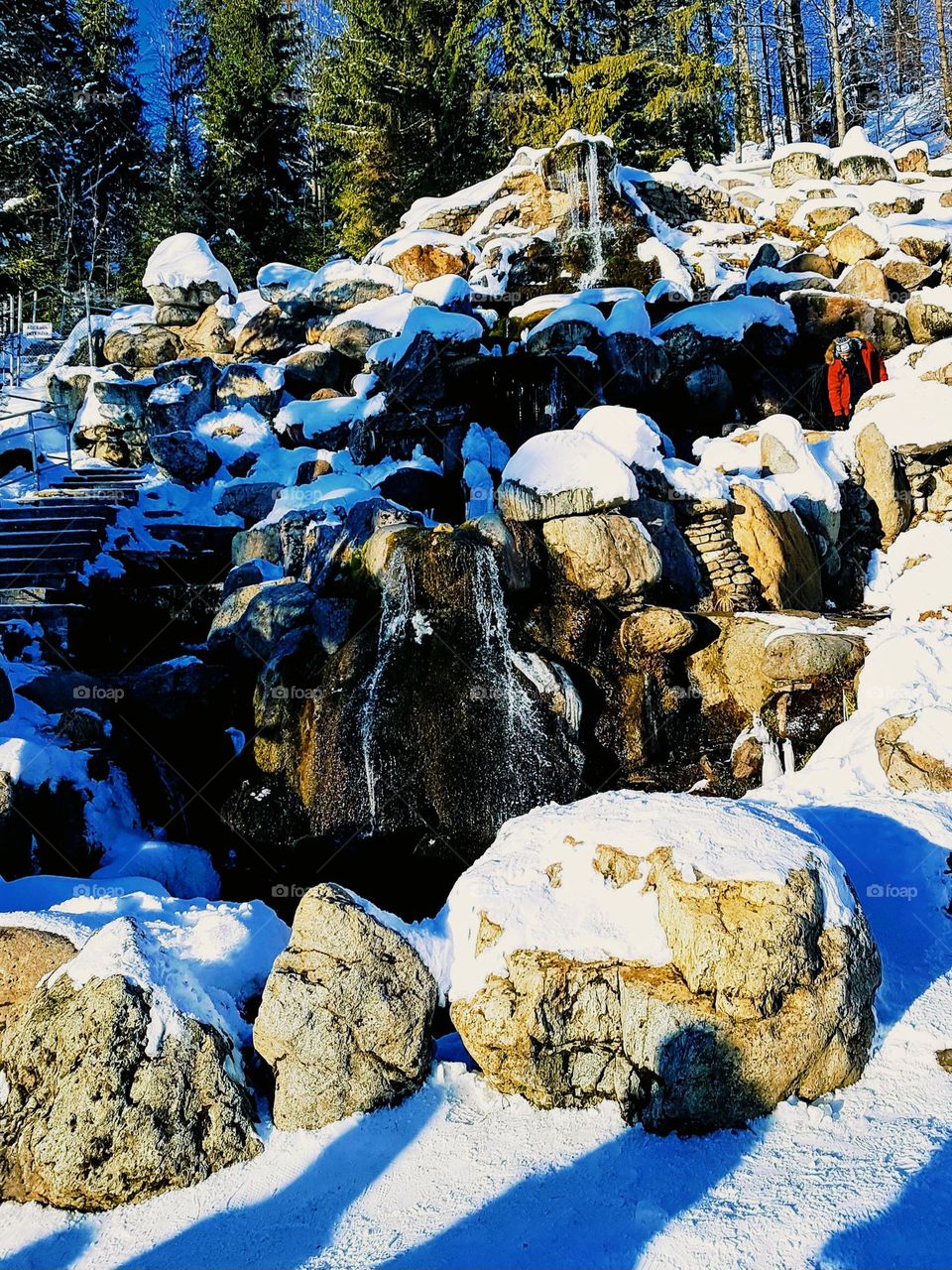 frozen water spring