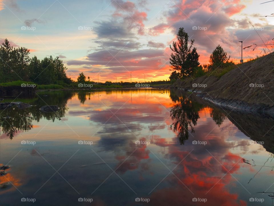 Going for an evening walk I was fortunate enough to come upon this beautiful display of nature’s palette.   Like being in a living painting of what dreams will come. 