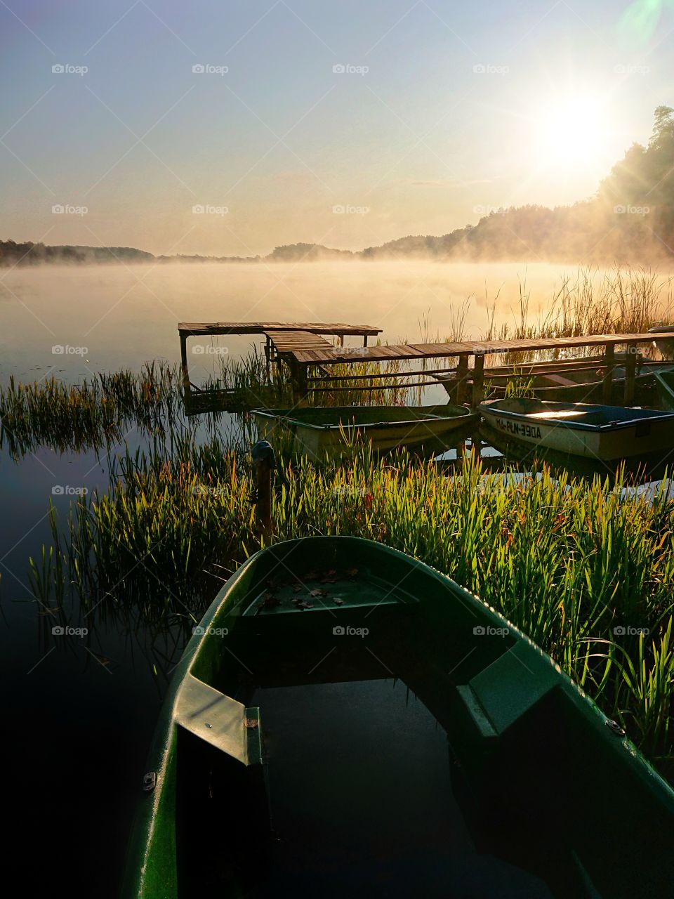 Sunrise. Wadag Lake, Poland