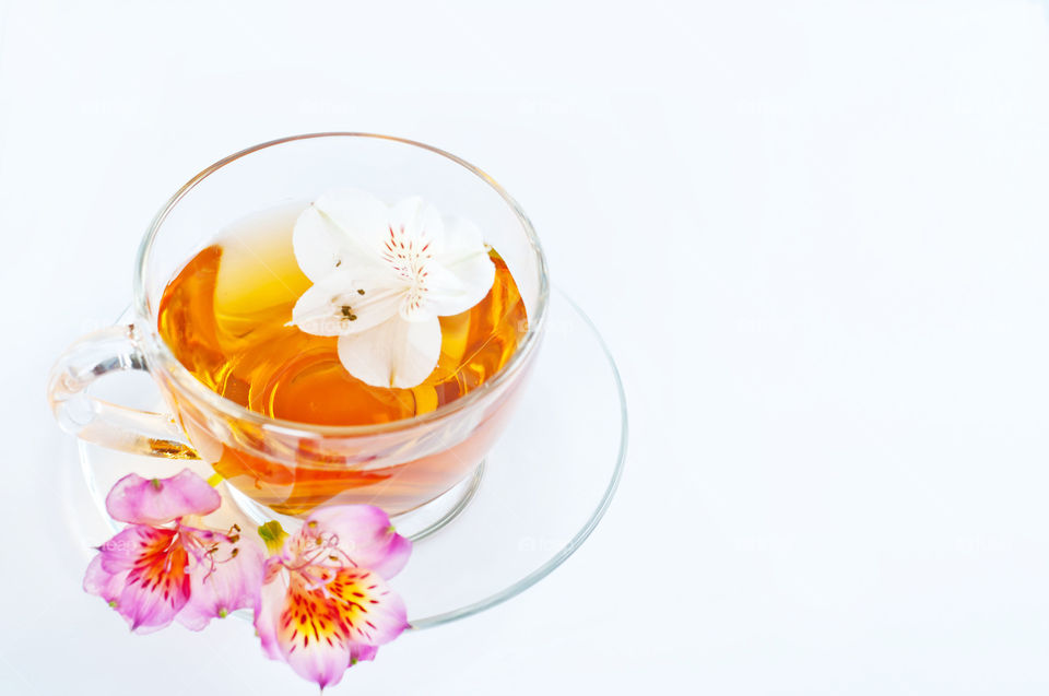 Tea with flowers