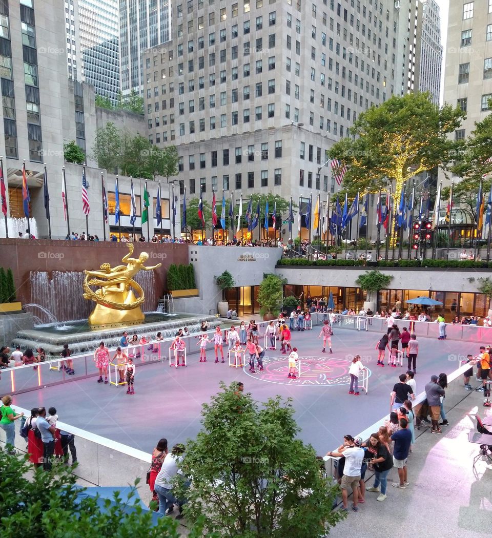 Famous Landmark Rockefeller Center NYC Outdoor Skating