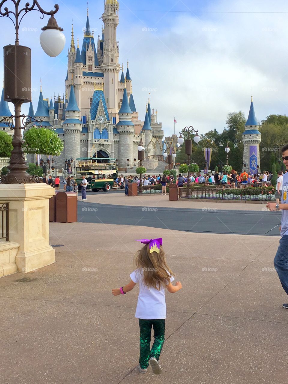 Running to Cinderella’s castle 