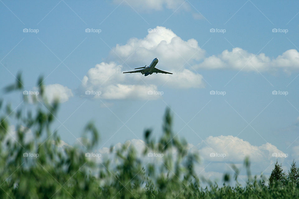 plane over the field