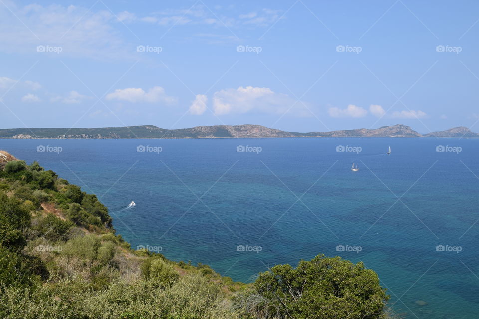 View of a scenic sea against sky