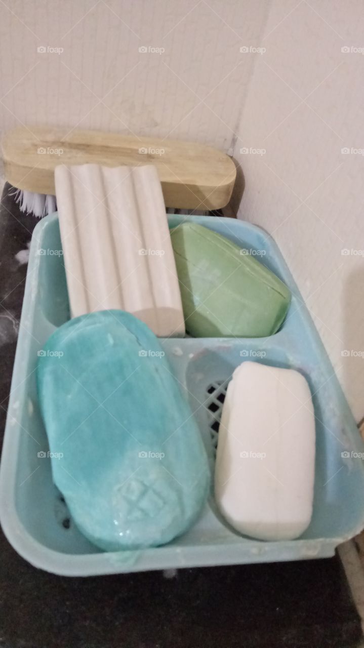 Different color soap