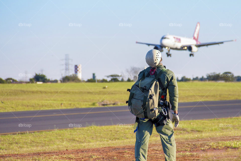 Police trainning at airport