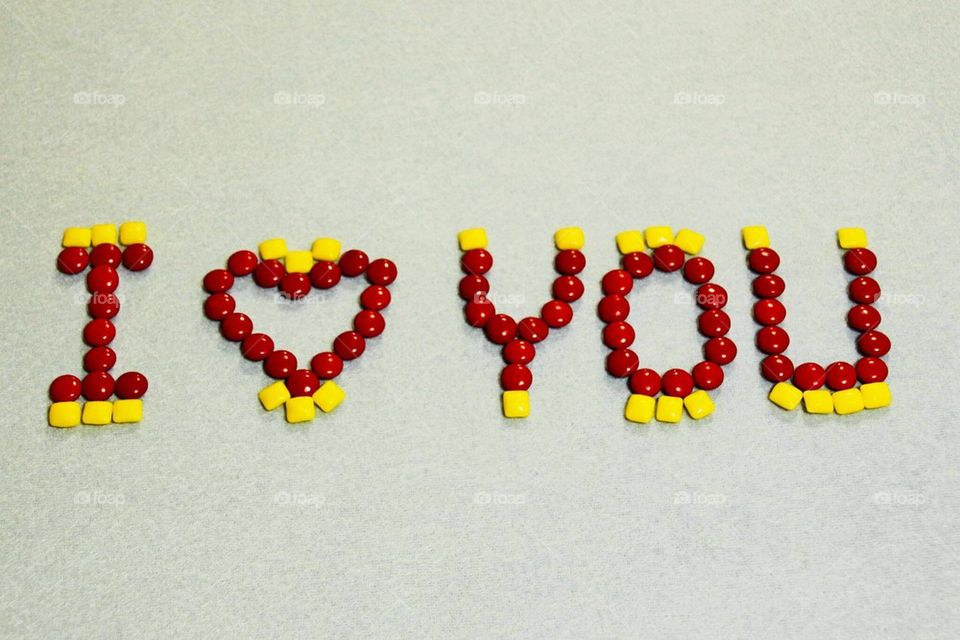 i love you in red and yellow