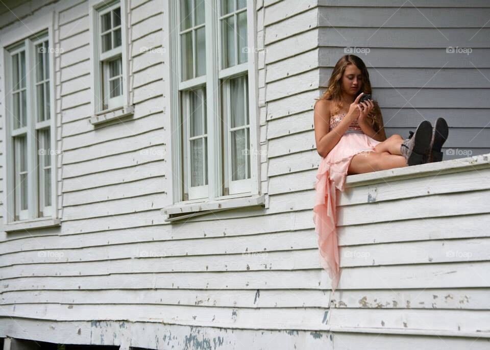 Sitting pretty in rustic school house