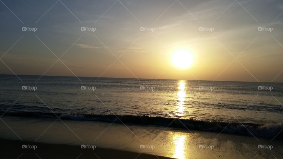 Outer Banks Corolla. Sunrise over the Atlantic
