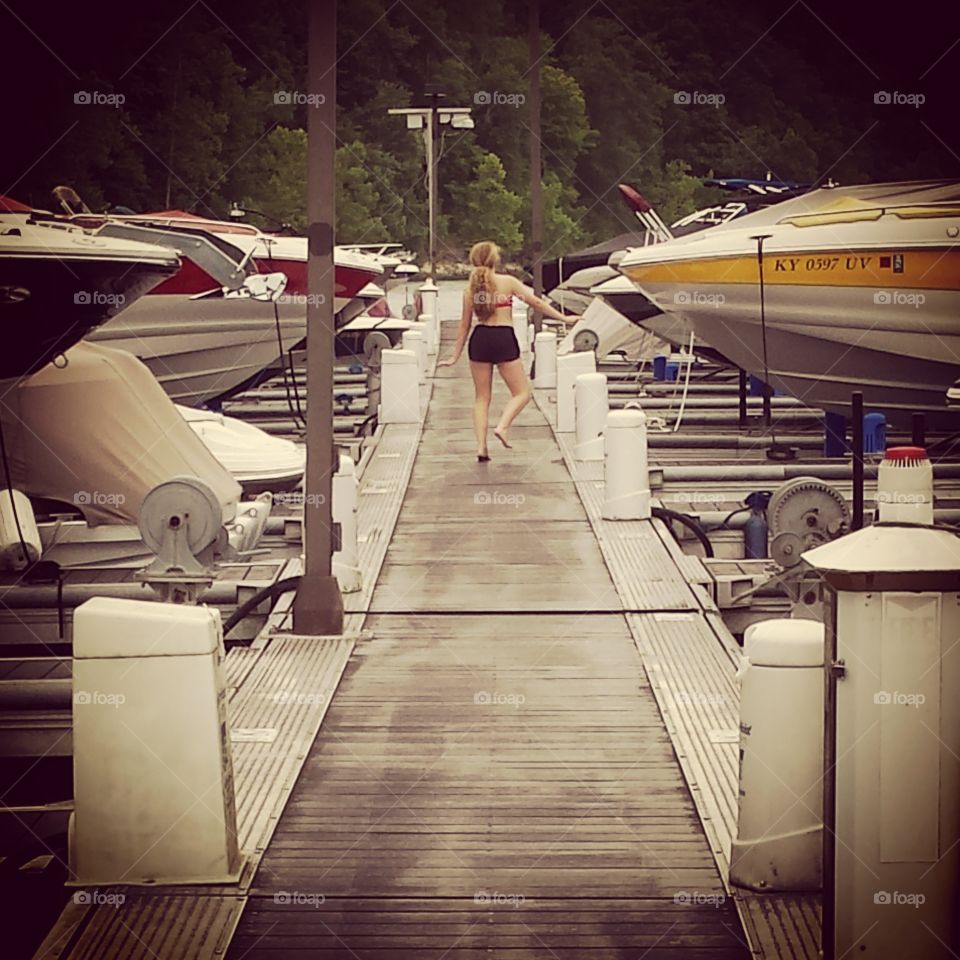 On the Docks. On Lake Cumberland in Somerset, Kentucky