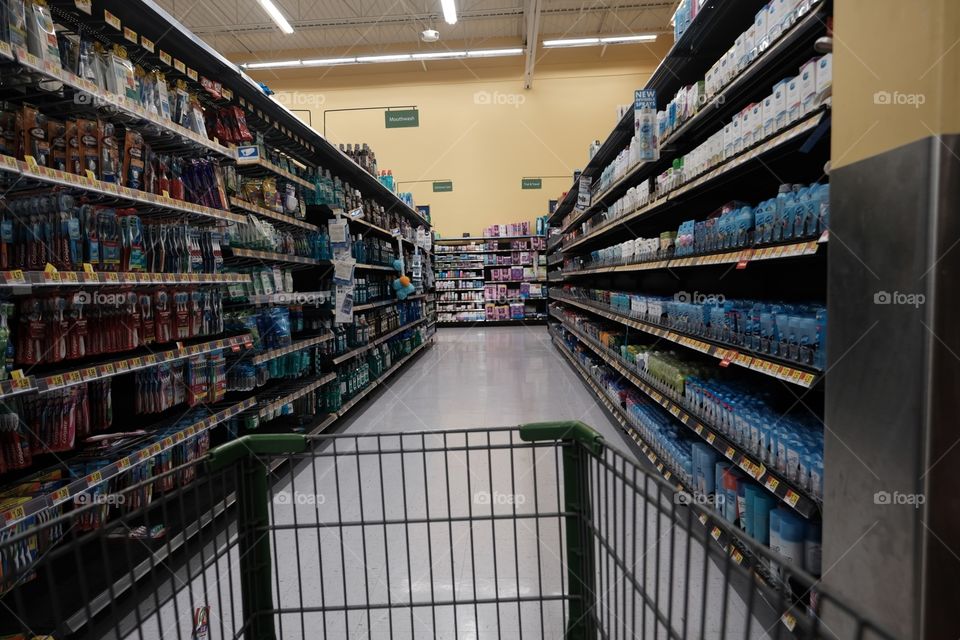 Aisle of the grocery store, so peaceful NOT!