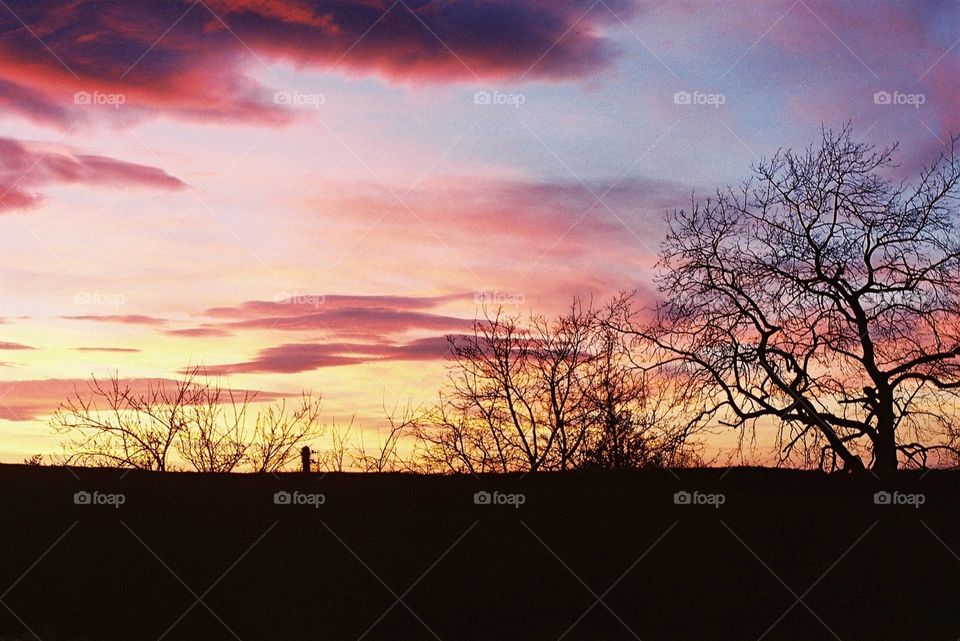 Sunset in Herefordshire, UK