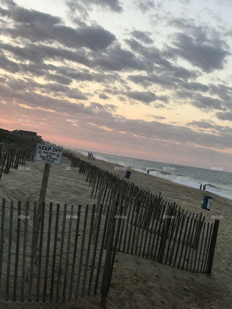 Beautiful sunset at the beaches of North Carolina 