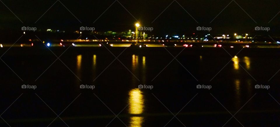 Potomac River at night