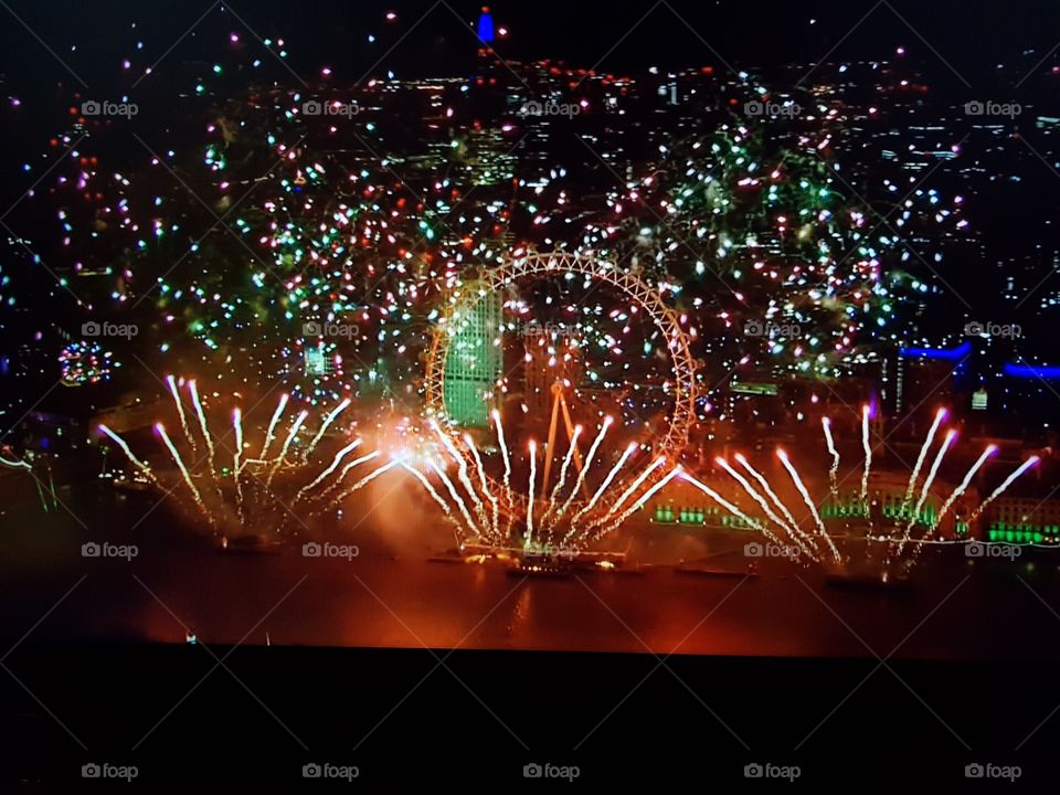 New year fireworks display