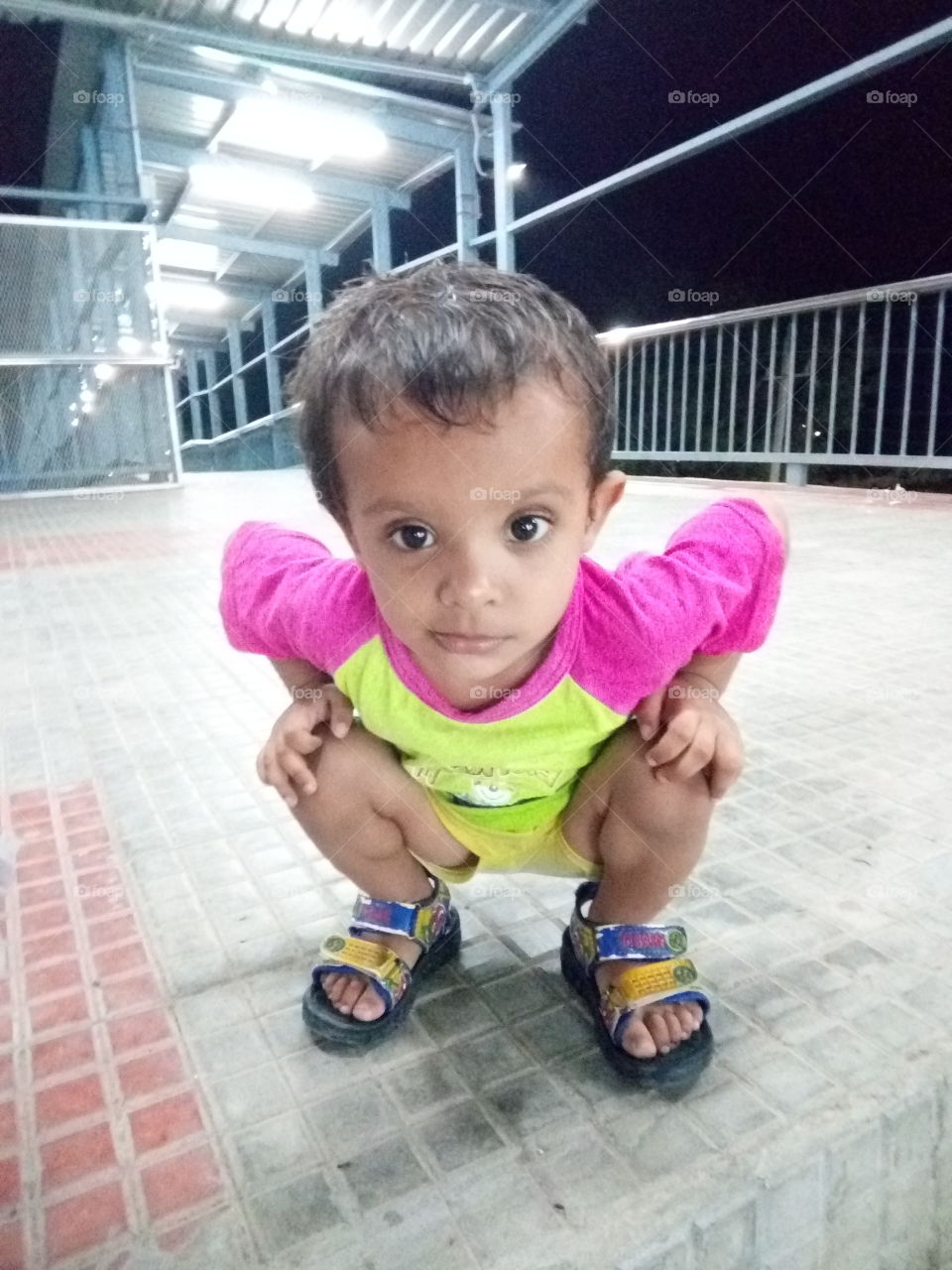 a little boy in happy mood.