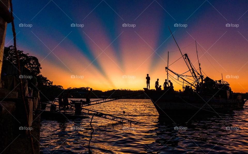 Fishermen on golden hour