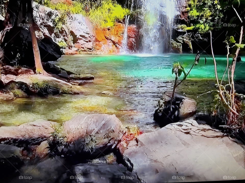 Water, Nature, Waterfall, Outdoors, Rock